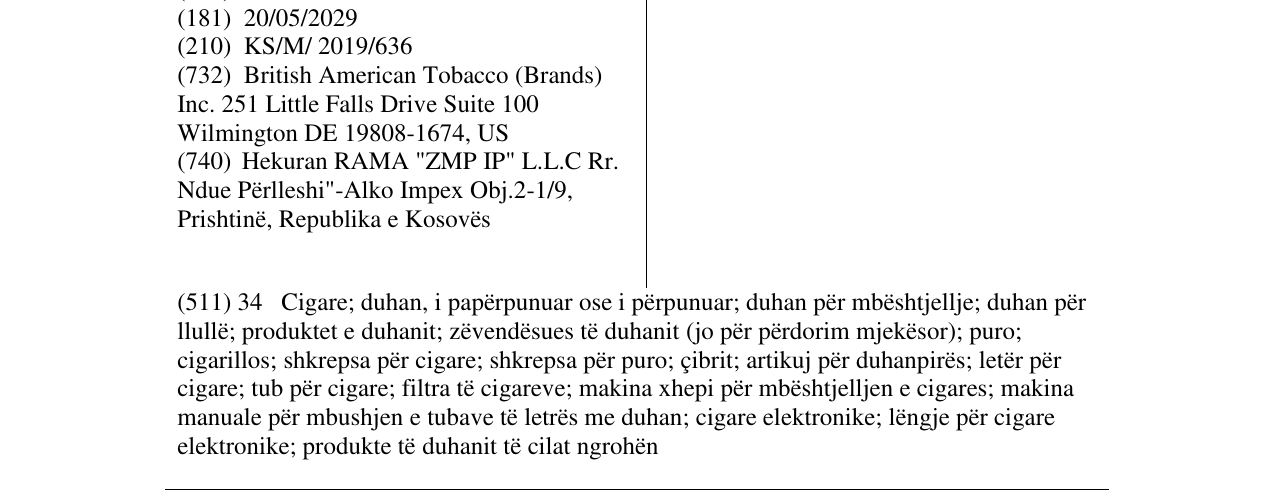 Zëri i markës INDIGO WILD në buletin