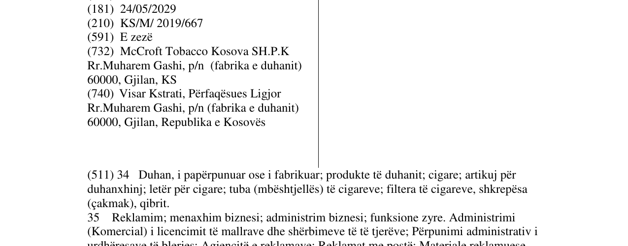Zëri i markës dhezu. në buletin