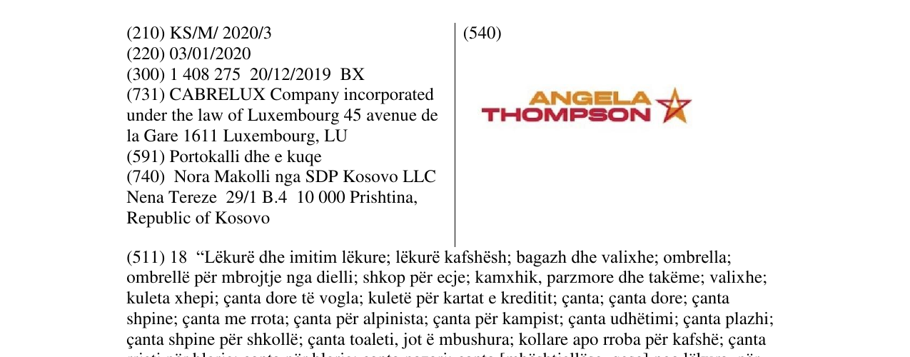 Zëri i markës ANGELA THOMPSON në buletin