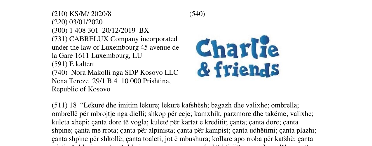 Zëri i markës Charlie & friends në buletin
