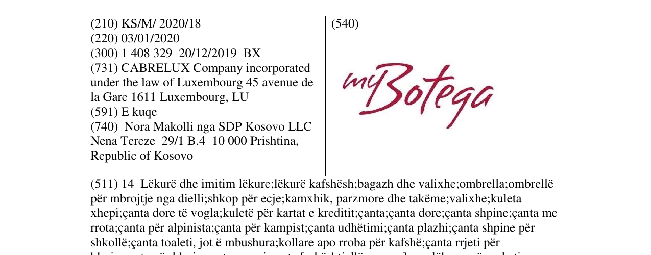 Zëri i markës my Botega në buletin