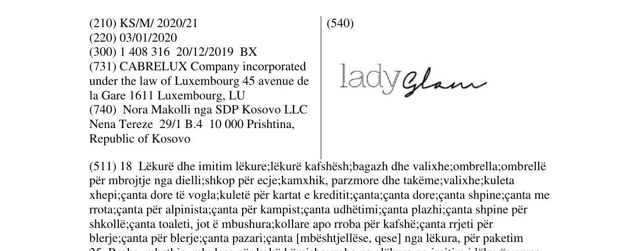 Zëri i markës lady Glam në buletin