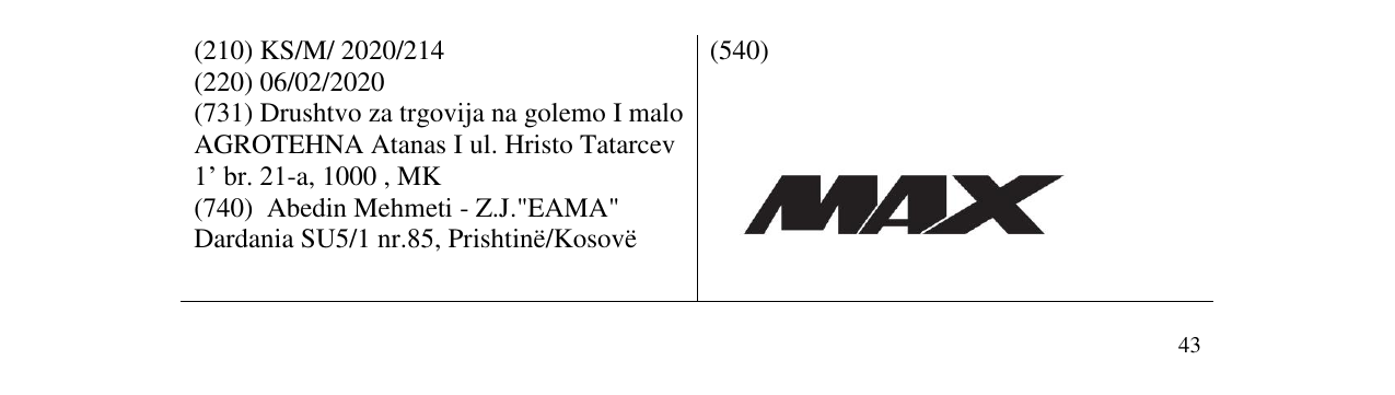 Zëri i markës MAX në buletin