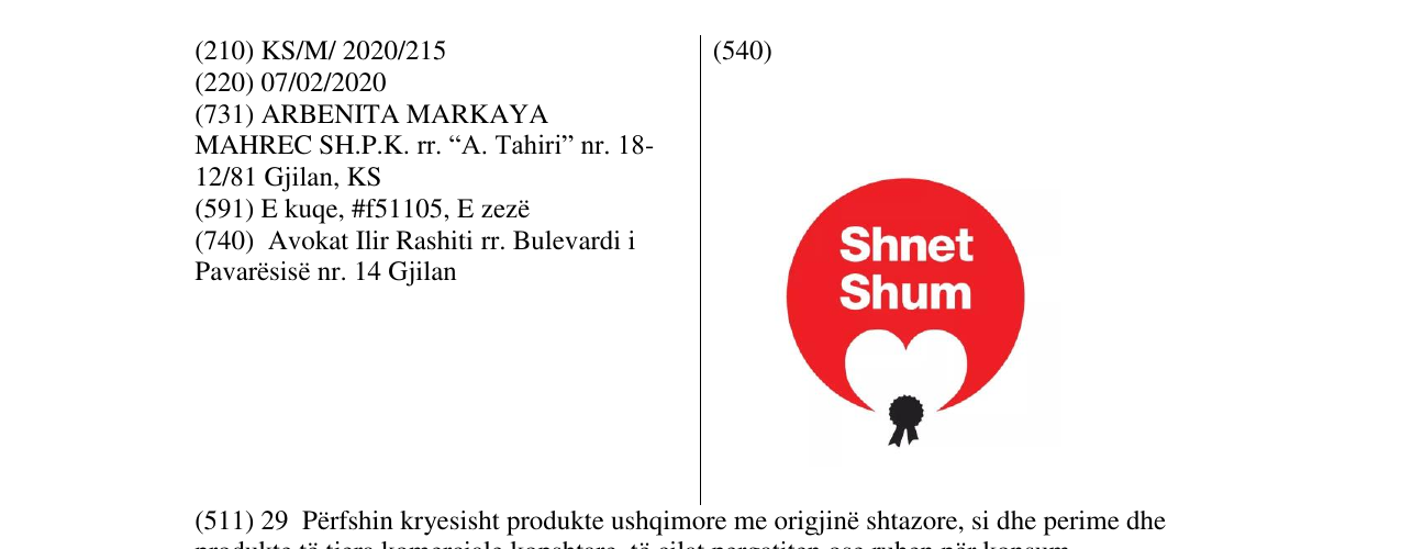 Zëri i markës Shnet Shum në buletin