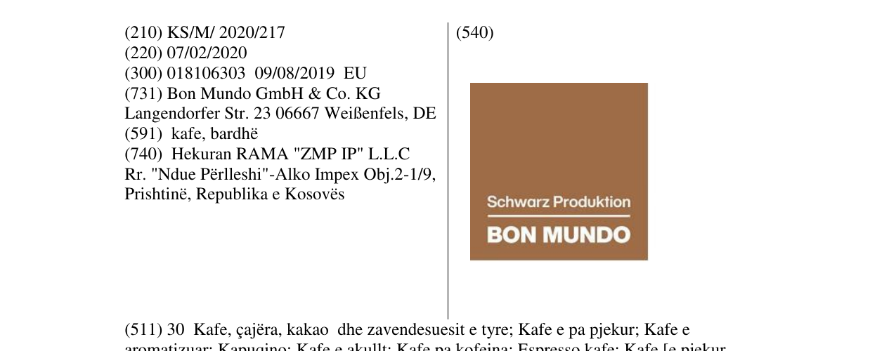 Zëri i markës BON MUNDO në buletin