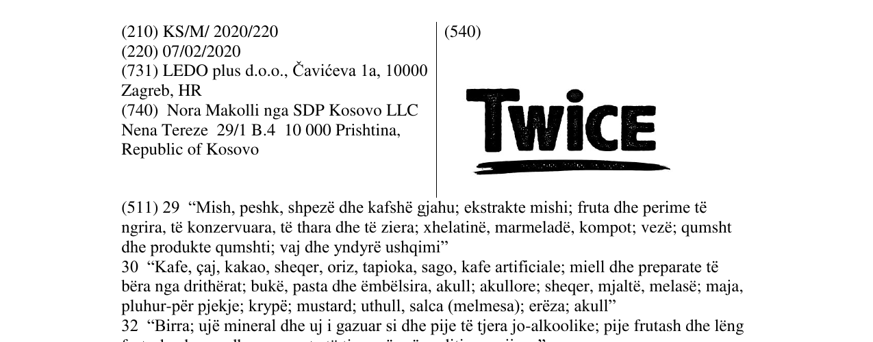 Zëri i markës TWICE në buletin