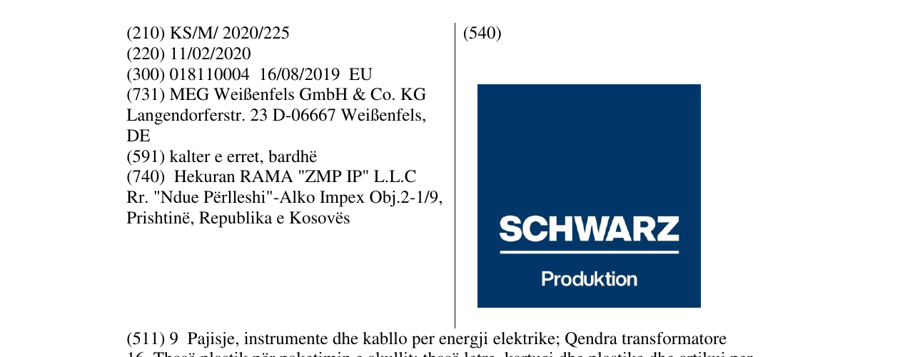 Zëri i markës SCHWARZ Production në buletin