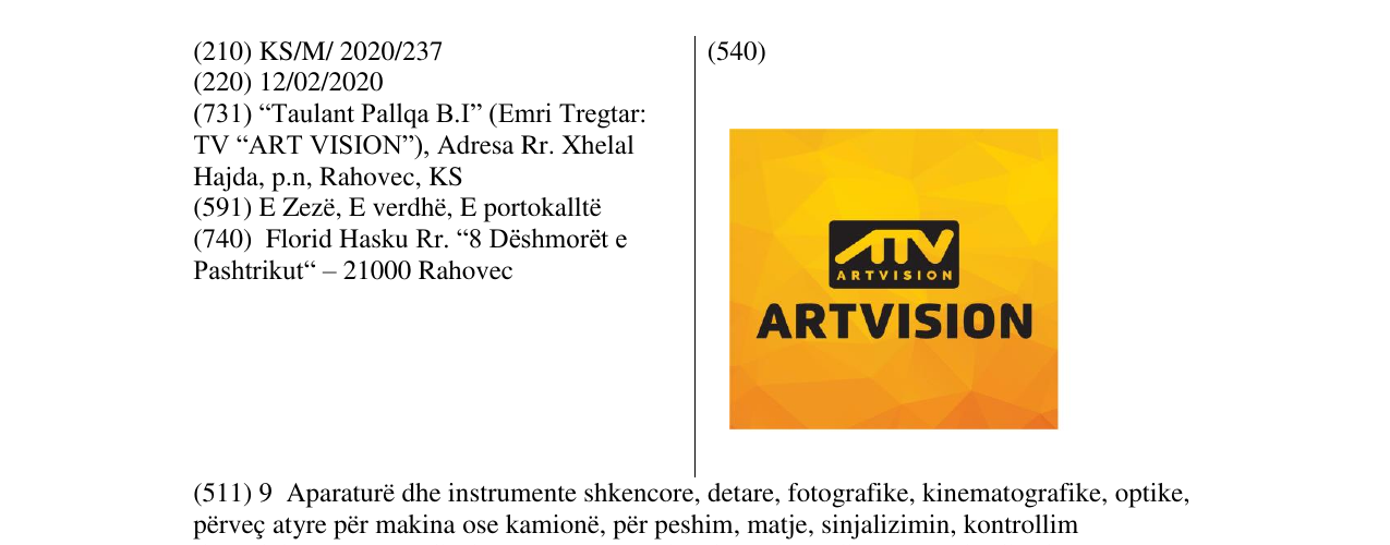 Zëri i markës ARTVISION në buletin