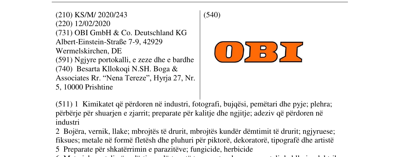 Zëri i markës OBI në buletin