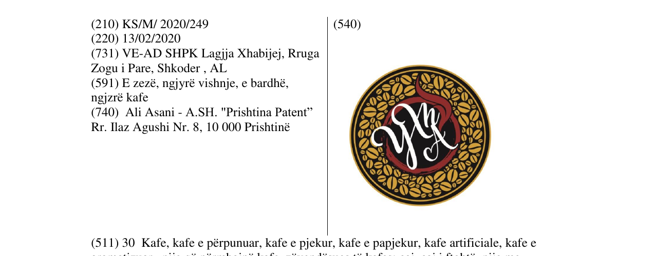Zëri i markës YXHA në buletin