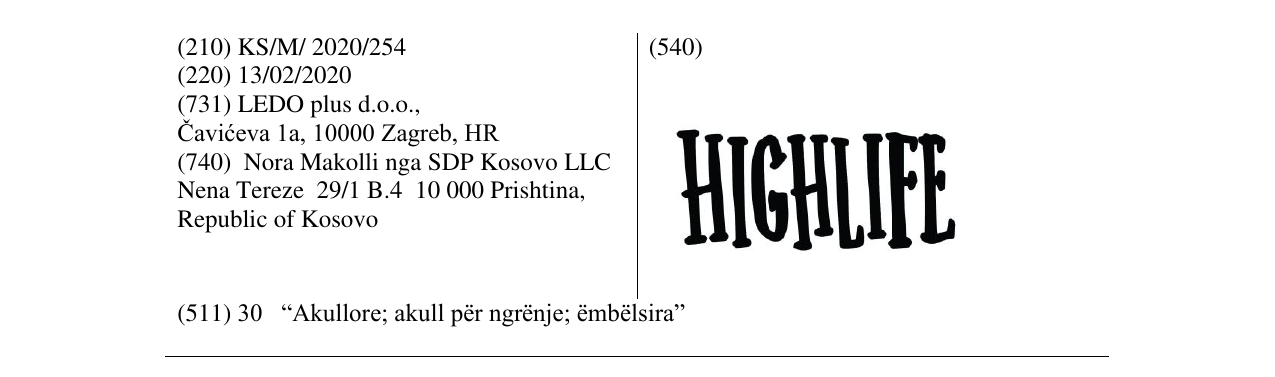 Zëri i markës HIGHLIFE në buletin