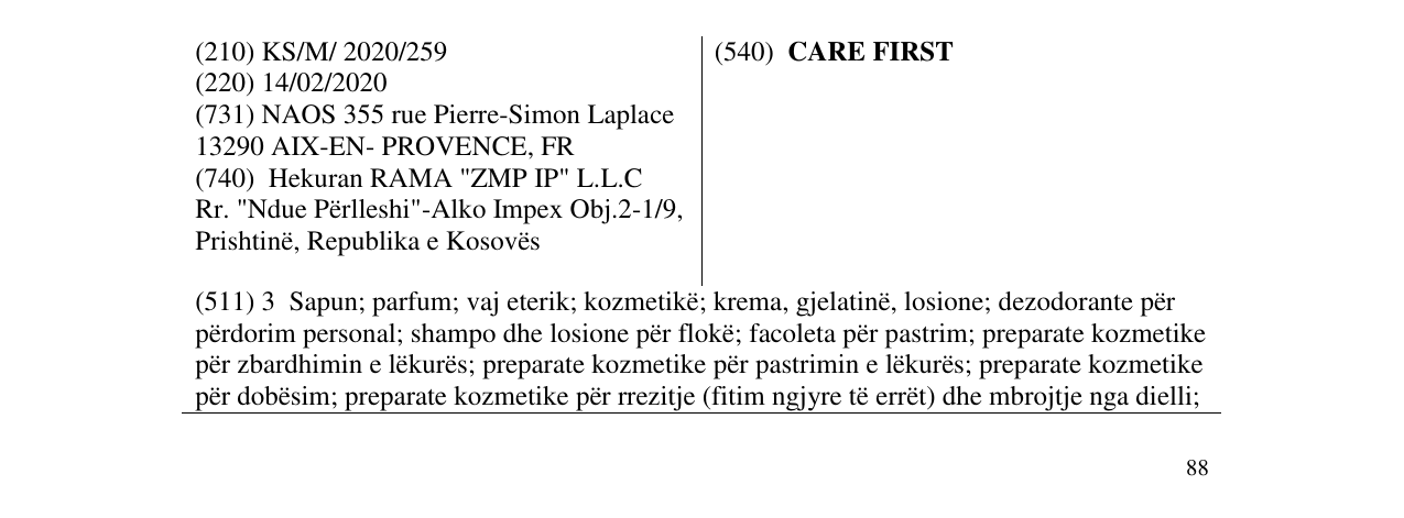 Zëri i markës CARE FIRST në buletin