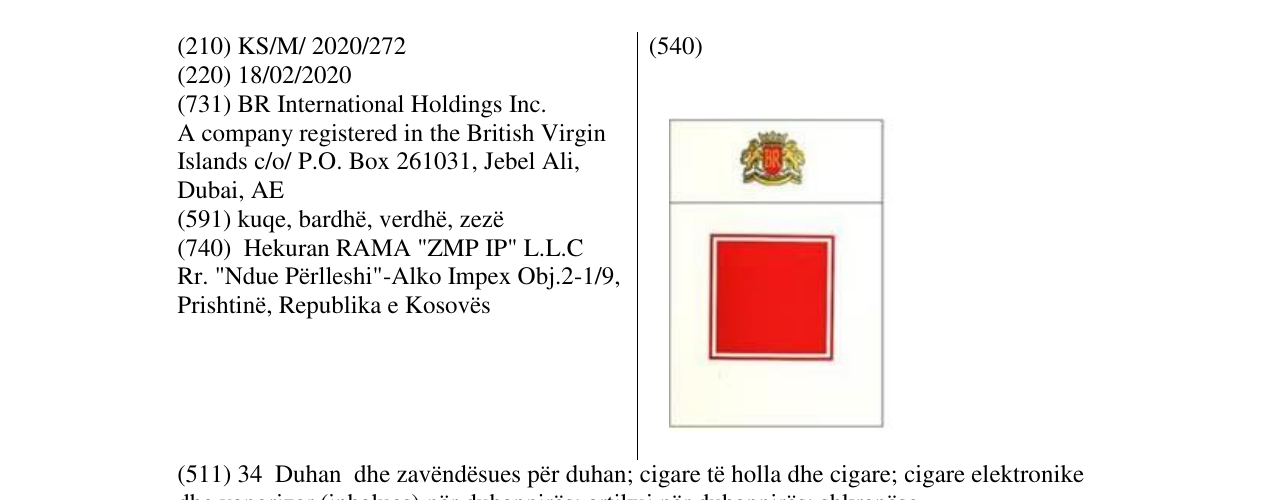 Zëri i markës Markë figurative në buletin