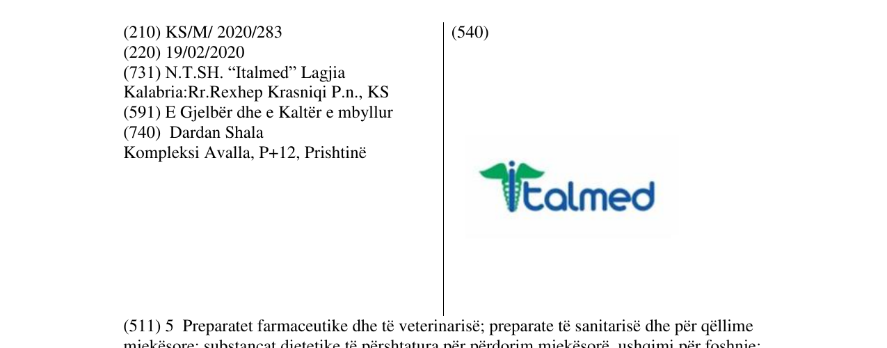 Zëri i markës talmed në buletin