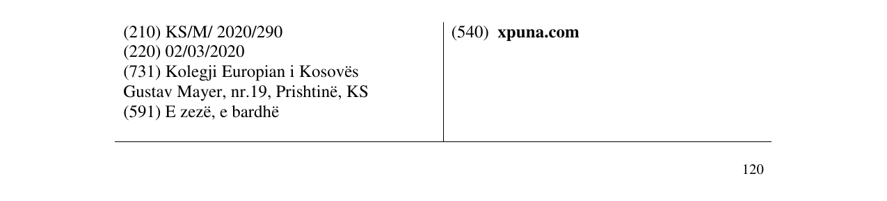 Zëri i markës xpuna.com në buletin