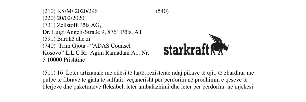 Zëri i markës Markë figurative në buletin