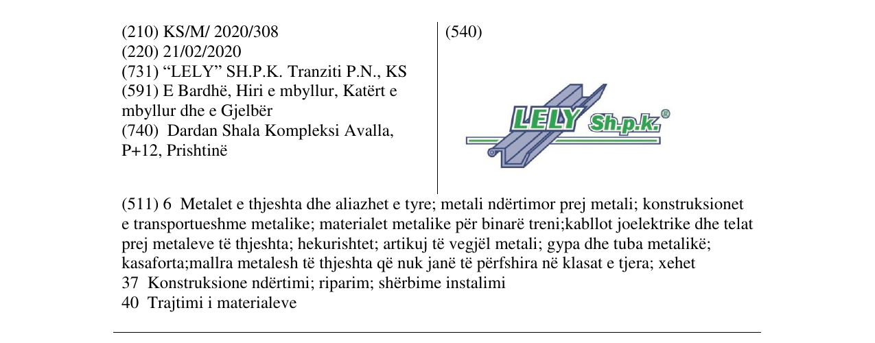 Zëri i markës Markë figurative në buletin