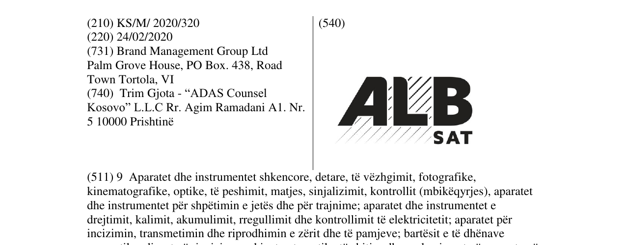 Zëri i markës ALB SAT në buletin