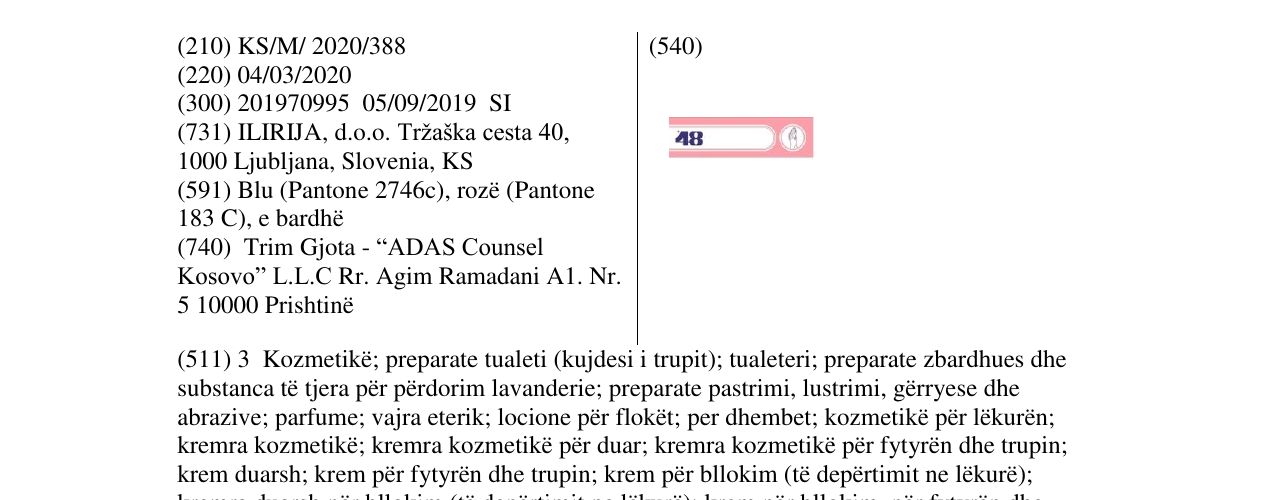 Zëri i markës 48 në buletin