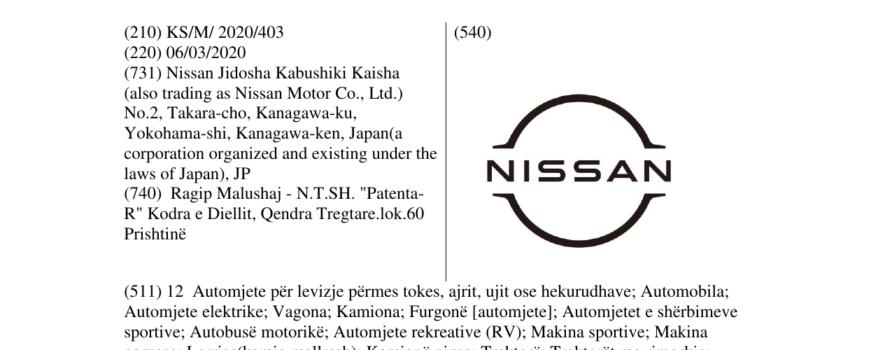 Zëri i markës NISSAN në buletin