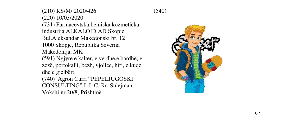 Zëri i markës Sweet në buletin