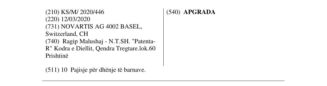 Zëri i markës APGRADA në buletin