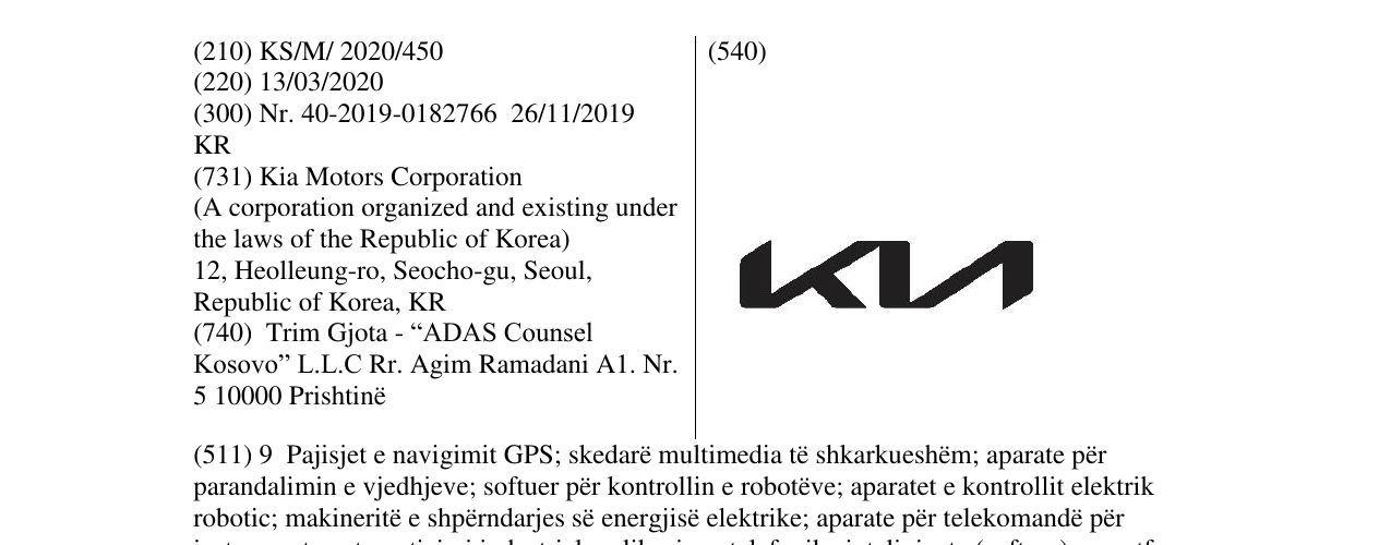 Zëri i markës KIA në buletin