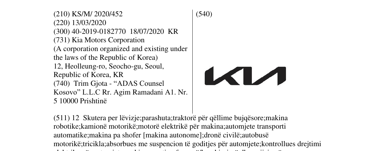 Zëri i markës KIA në buletin