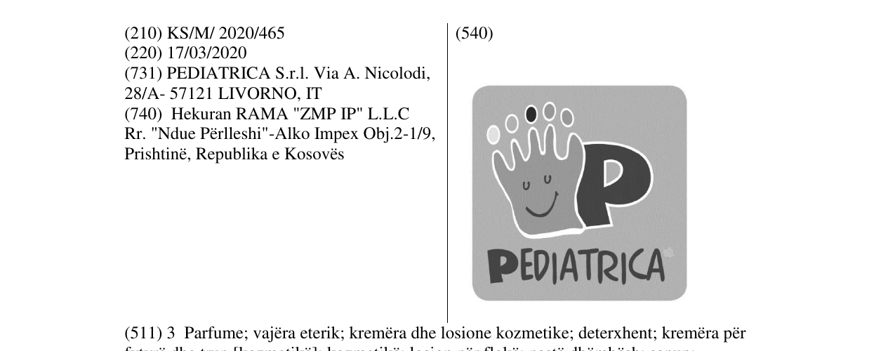 Zëri i markës PEDIATRICA në buletin