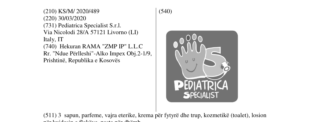 Zëri i markës pediatrica specialist në buletin