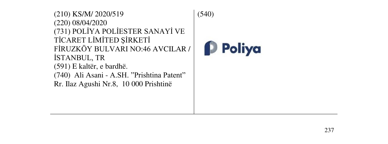 Zëri i markës Poliya në buletin