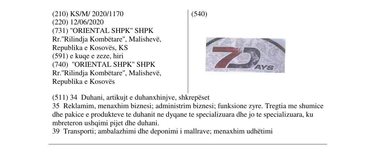 Zëri i markës 7 DAYS në buletin