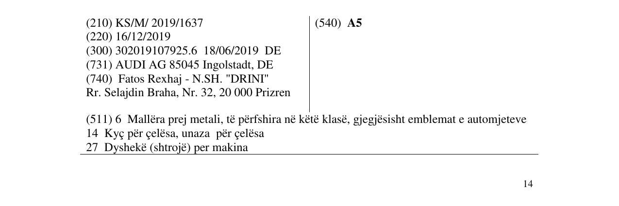Zëri i markës A5 në buletin