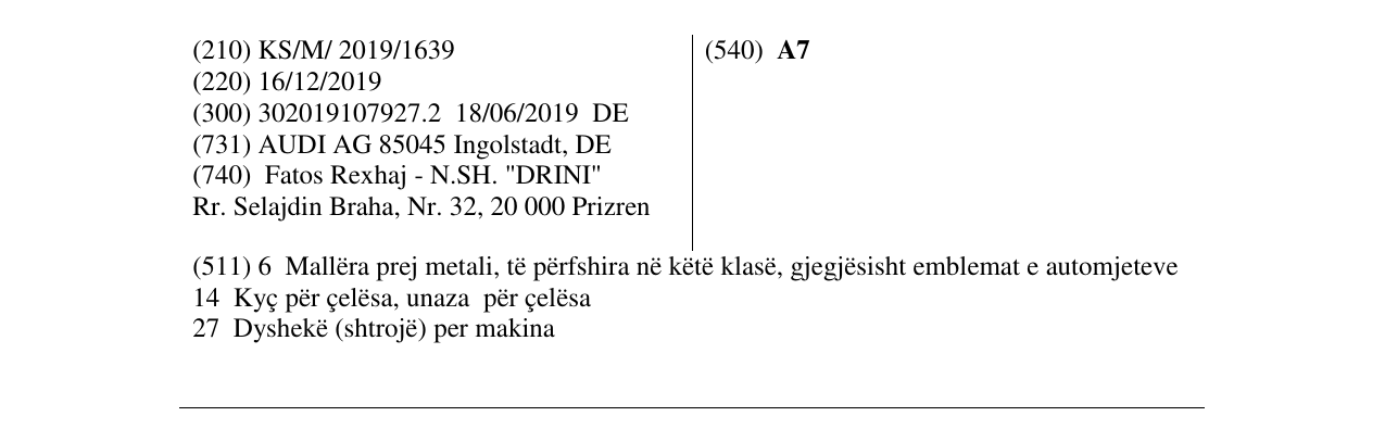Zëri i markës A7 në buletin