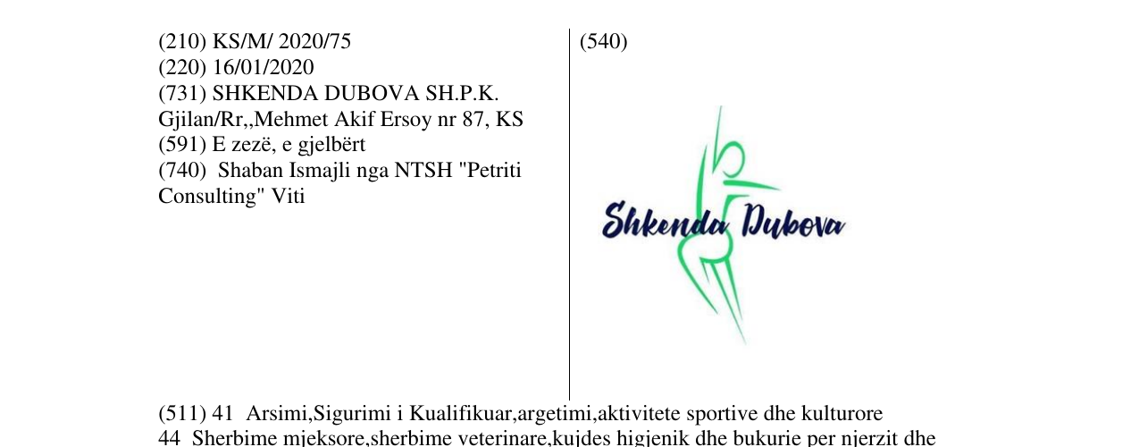 Zëri i markës Shkenda Dubova në buletin