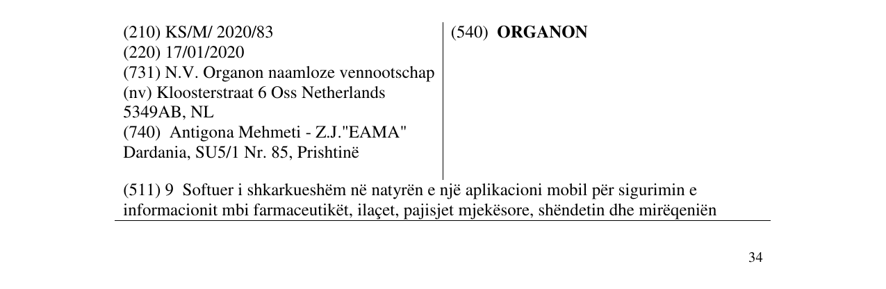 Zëri i markës ORGANON në buletin