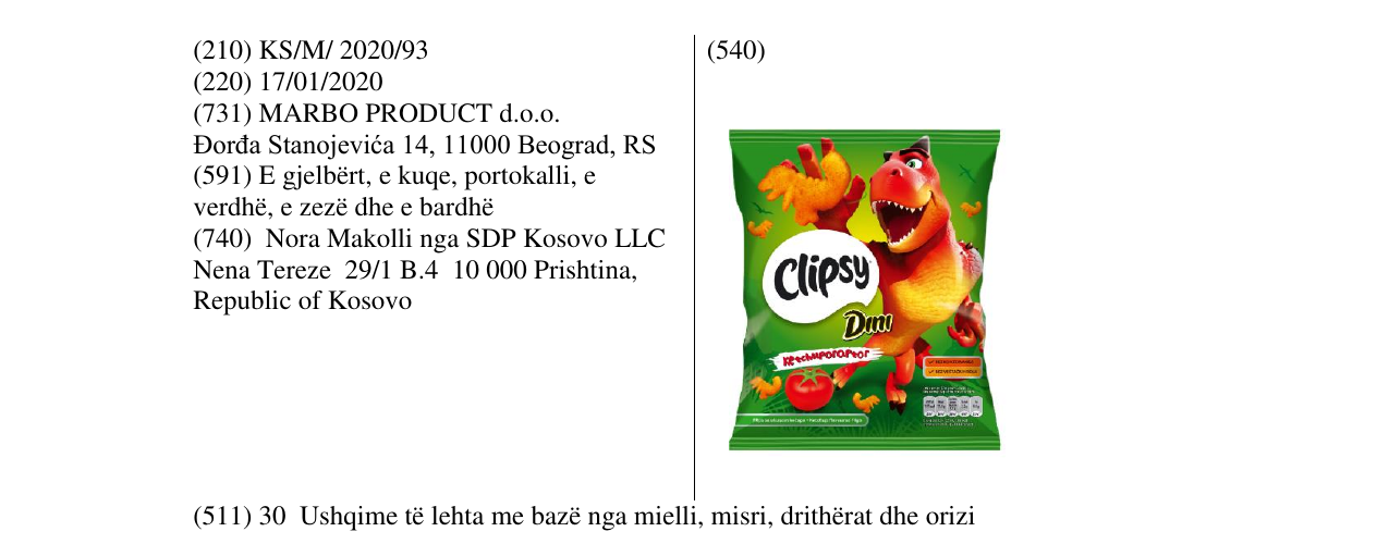 Zëri i markës Clipsy në buletin