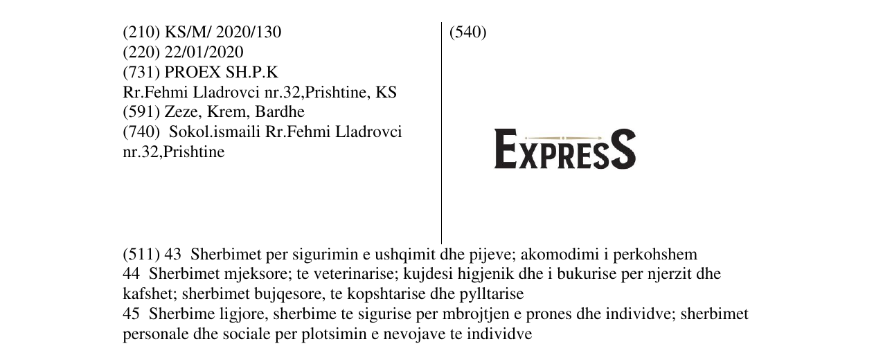 Zëri i markës EXPRESS në buletin