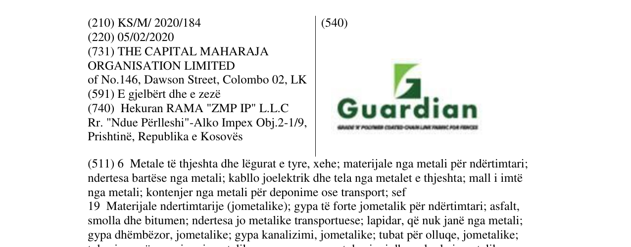 Zëri i markës Guardian në buletin