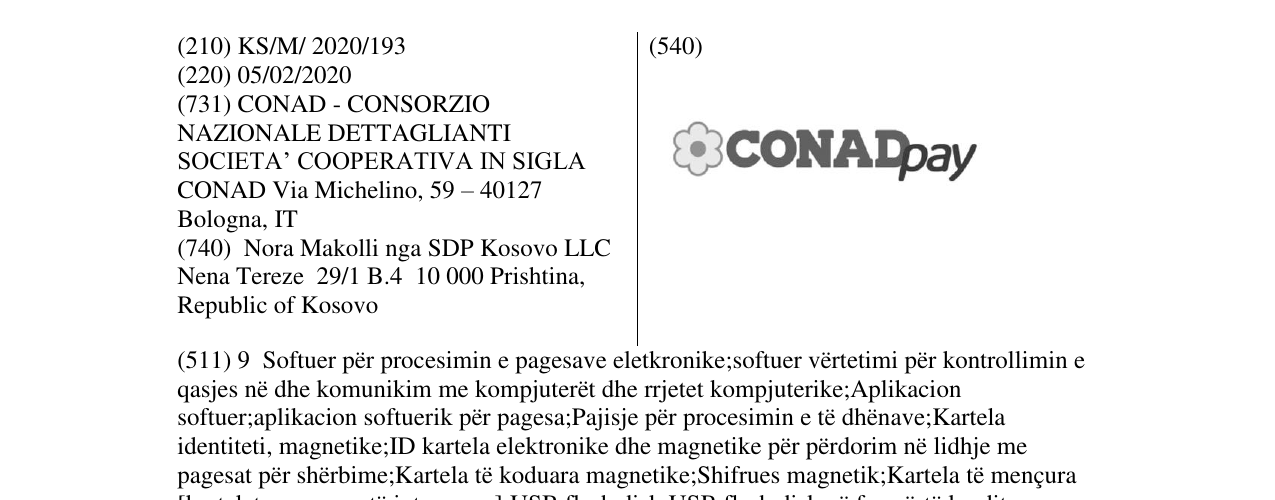 Zëri i markës CONADpay në buletin