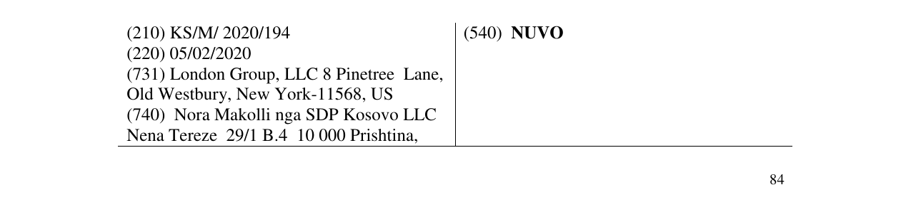 Zëri i markës NUVO në buletin