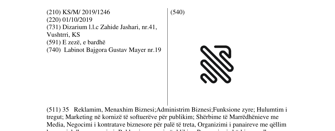Zëri i markës Markë figurative në buletin