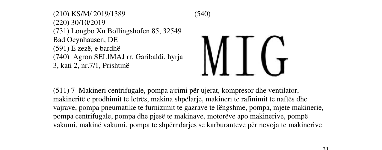 Zëri i markës MIG në buletin