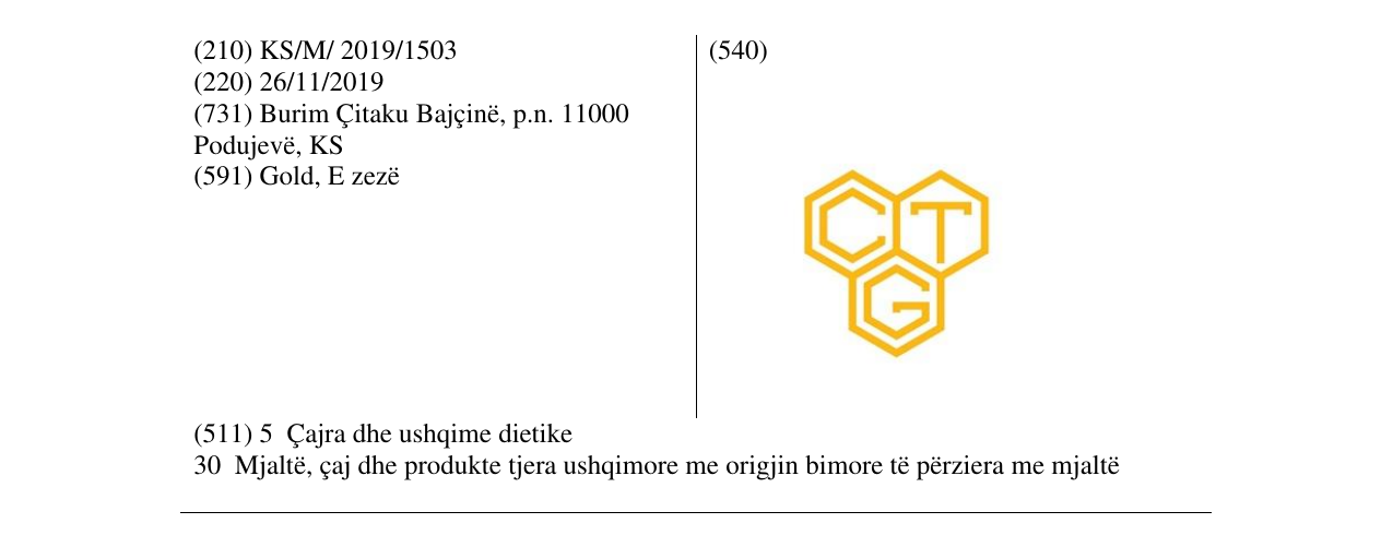 Zëri i markës Markë figurative në buletin