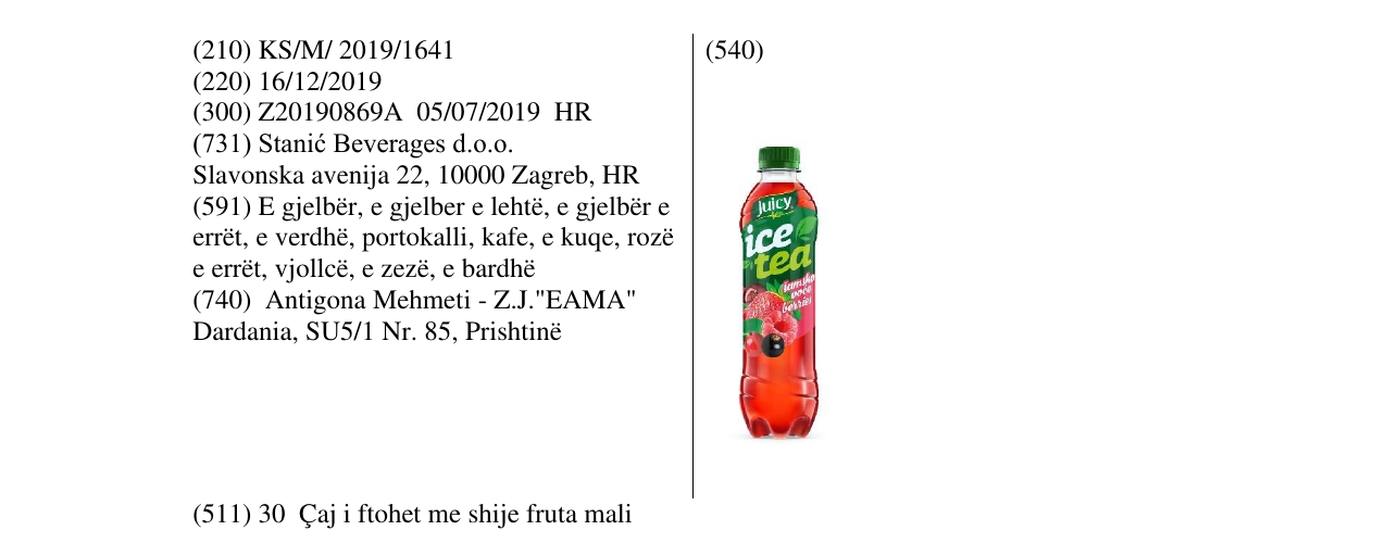Zëri i markës icetea në buletin