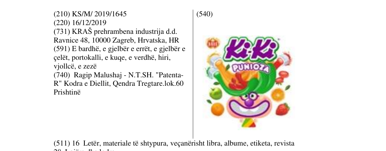 Zëri i markës Ki-Ki në buletin