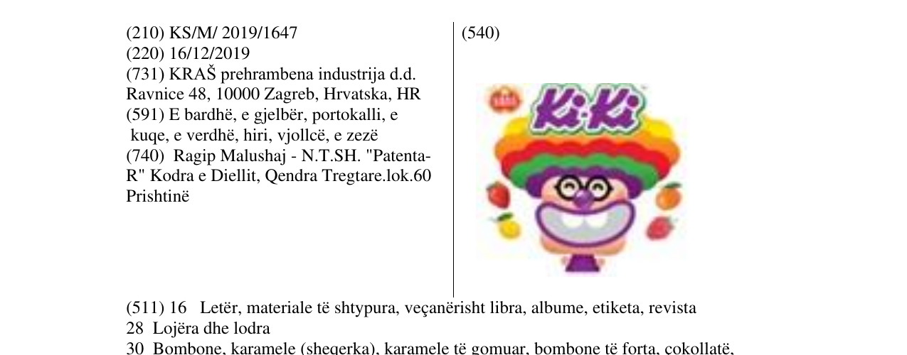 Zëri i markës Ki-Ki në buletin