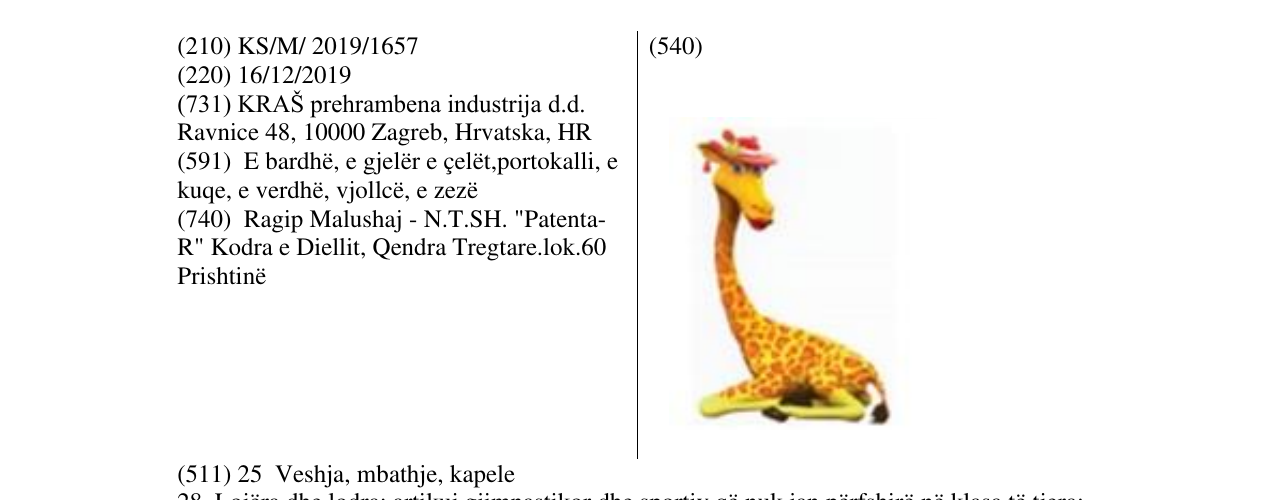 Zëri i markës Markë figurative në buletin