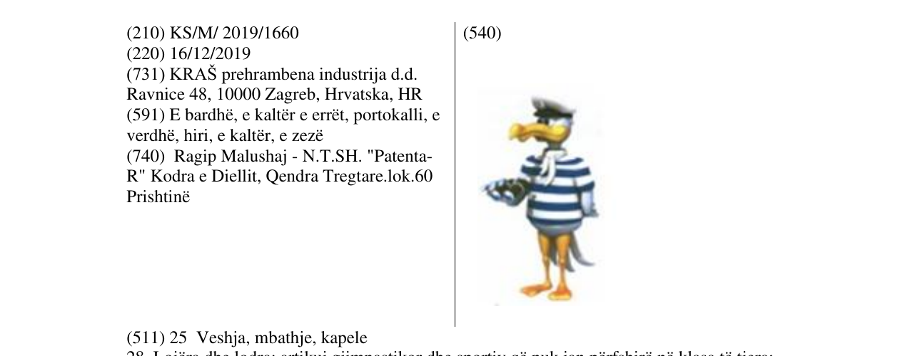 Zëri i markës Markë figurative në buletin