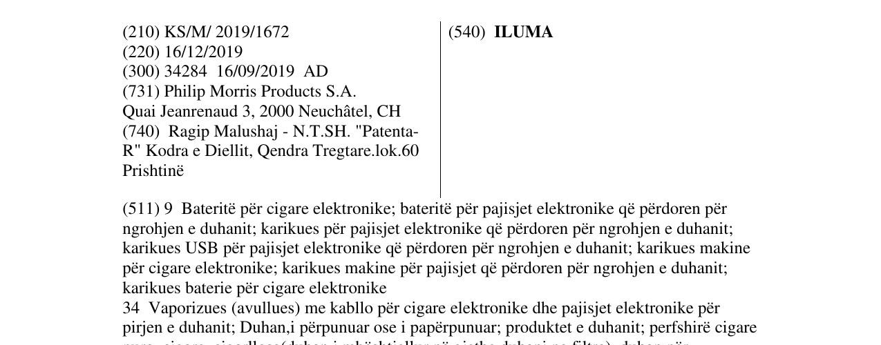 Zëri i markës ILUMA në buletin